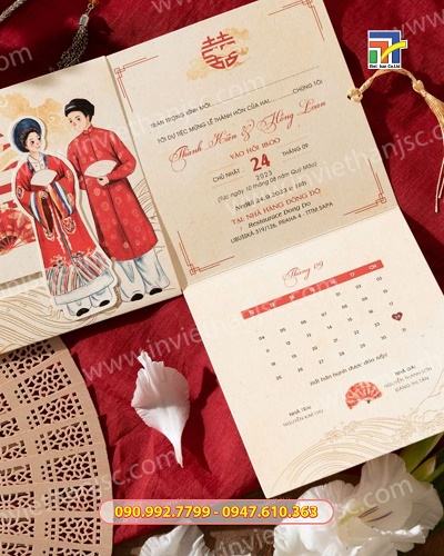 In thiệp cưới truyền thống gi&aacute; rẻ